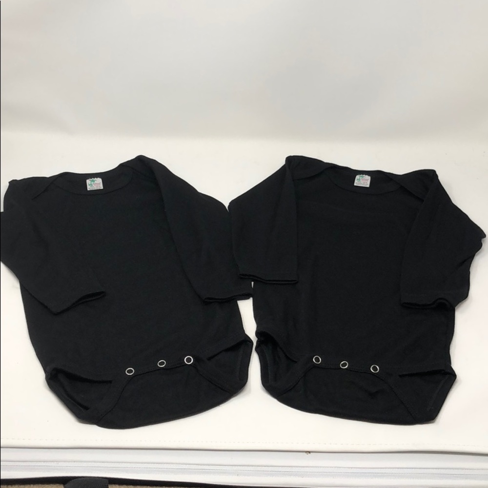 New Black Long Sleeve Onesies by Laughing Giraffe